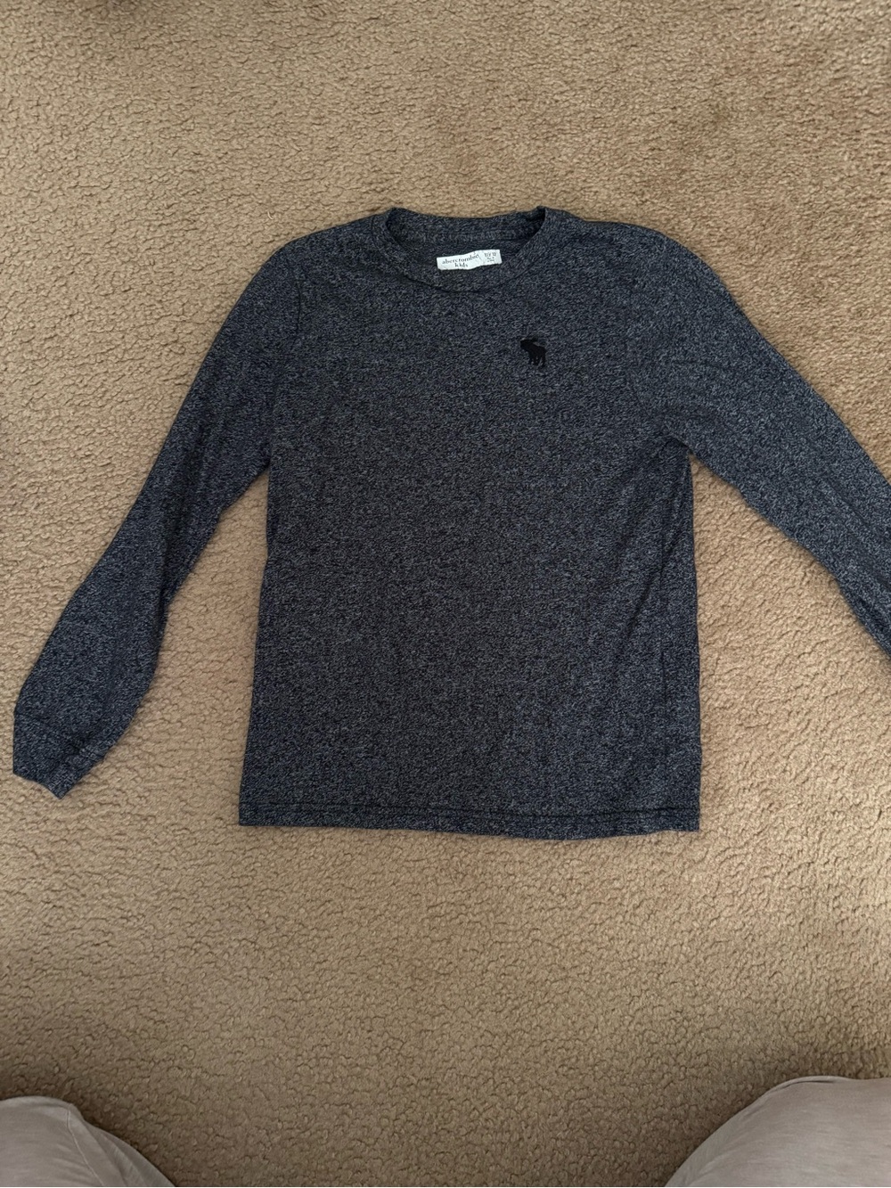 Abercrombie & fitch kids Crewneck long sleeve t shirt - Dark Gray/ black